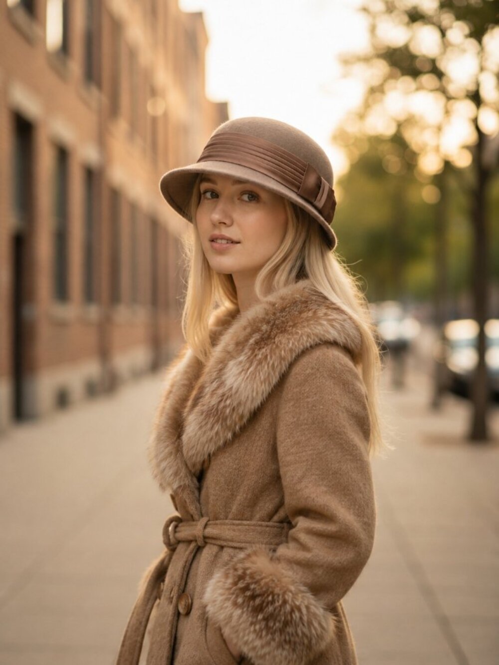 Vintage Wool Cloche Hat